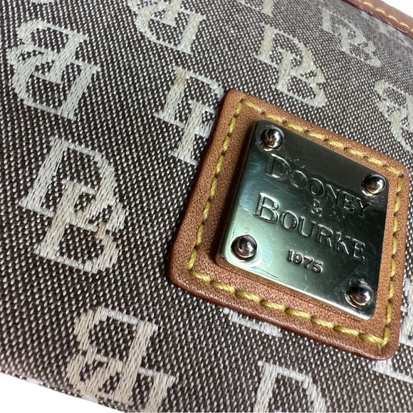 Dooney & Bourke Tan and Brown Monogram Wristlet - Picture 8 of 16